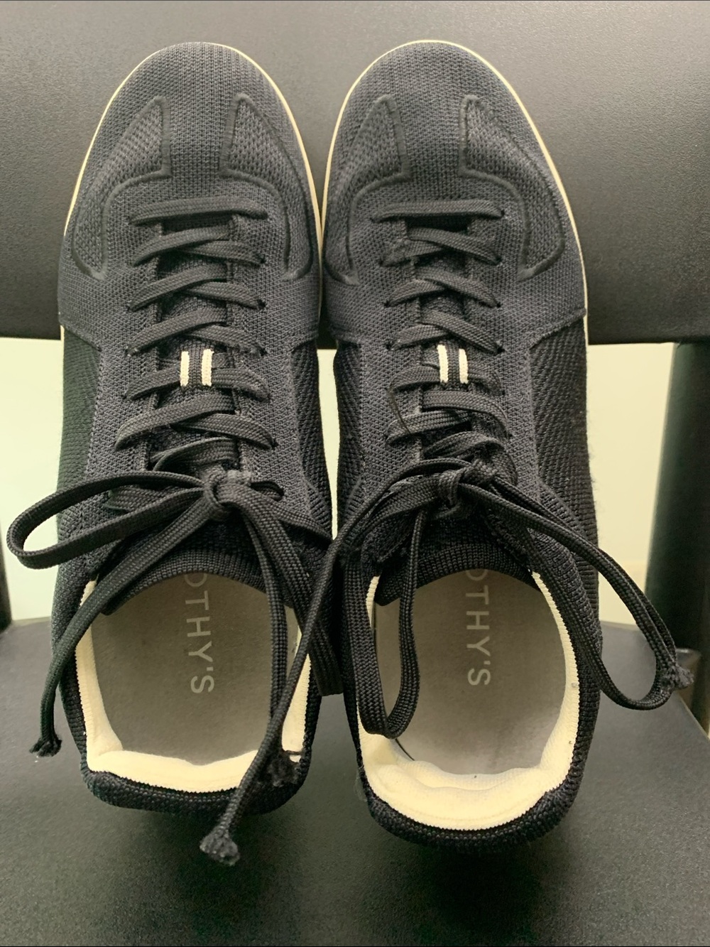 Rothy's Black Knit Lace-Up Men's Sneakers size 10. Super comfortable breathable - Picture 1 of 7